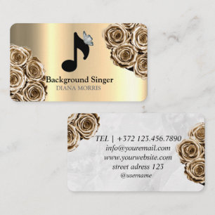 Accompanist Band Director Background Singer Visitkort
