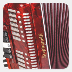 ACCORDIAN-MUSIKALEN INSTRUMENTERAR FYRKANTIGT KLISTERMÄRKE