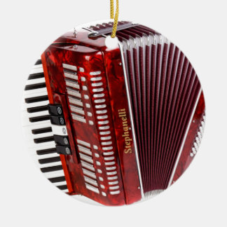 ACCORDIAN-MUSIKALEN INSTRUMENTERAR JULGRANSPRYDNAD KERAMIK