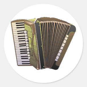 Accordian Runt Klistermärke