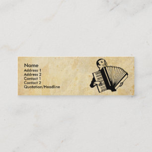 Accordian spelare mini visitkort