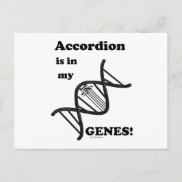 Accordion är i mina gener! vykort