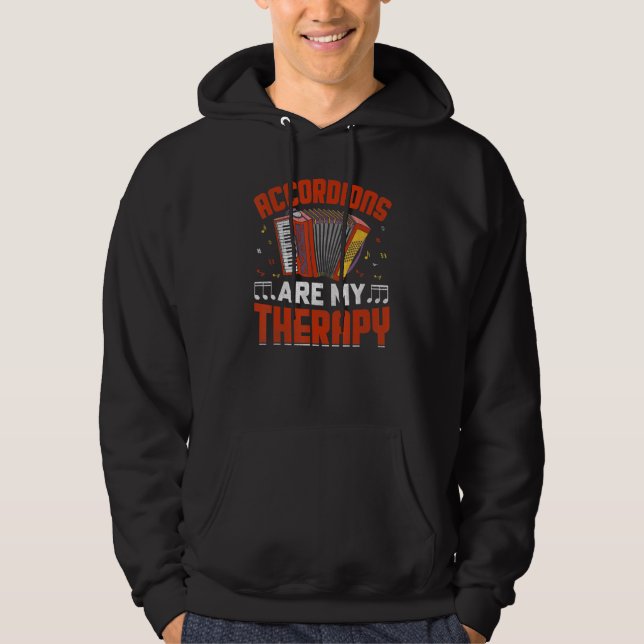 Accordion är min Luft Accordion Accordion Hoodie (Framsida)