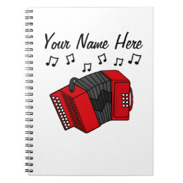 Accordion Folk Musician Music Teacher Anpassningsb Anteckningsbok