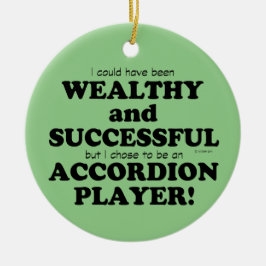 Accordion Förmögen och lyckad Julgransprydnad Keramik