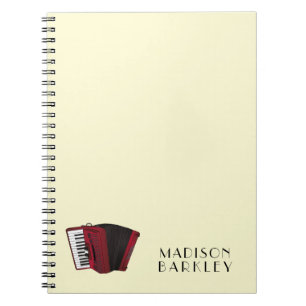 Accordion Instrument Musician Music Teacher Anteckningsbok