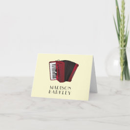 Accordion Instrument Musician Music Teacher Anteckningskort