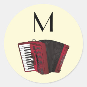 Accordion Instrument Musician Music Teacher Runt Klistermärke