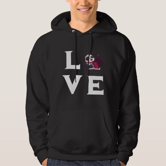 Accordion Kärlek Hoodie (Framsida)