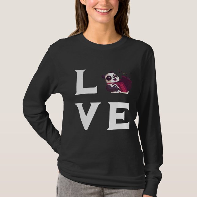 Accordion Kärlek T Shirt (Framsida)