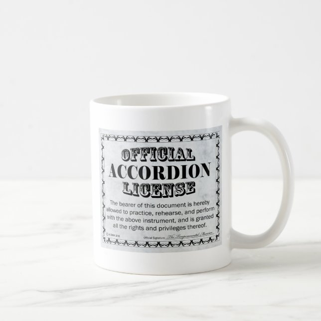 Accordion Licence Kaffemugg (Höger)