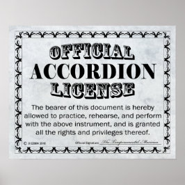 Accordion Licence Poster