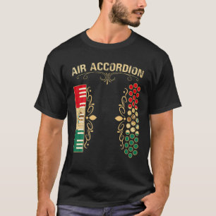 Accordion Luft för Latinamerika i Mexikanska Flagg T Shirt