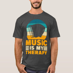 Accordion Music är min terapifuny Music Älskare Ac T Shirt