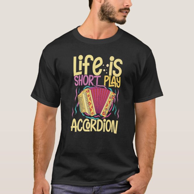 Accordion Music Instrument Player Beginner Lesson  T Shirt (Framsida)