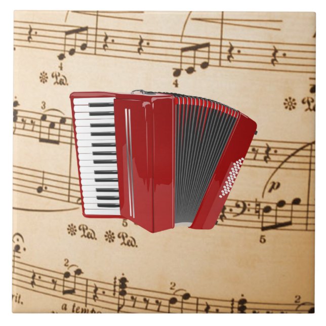 Accordion Music, populär design, Kakelplatta (Framsidan)