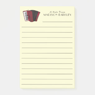 Accordion Music Teacher Post-it Block