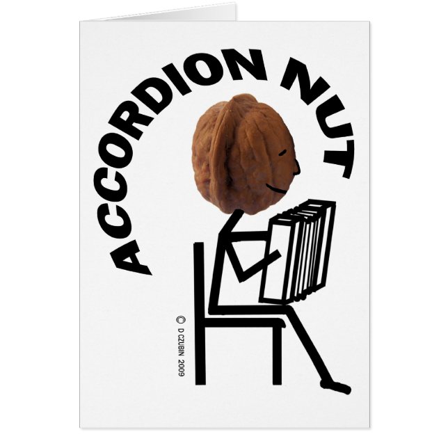 Accordion Nöt Hälsningskort (Framsidan)