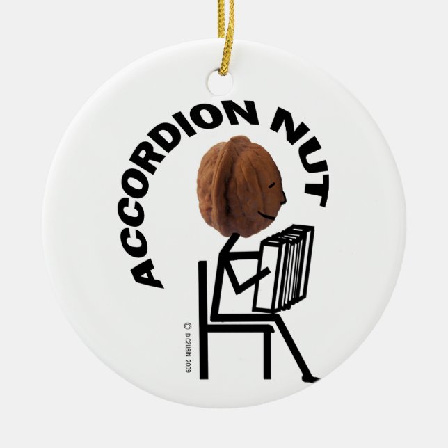 Accordion Nöt! Julgransprydnad Keramik (Framsidan)