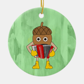 Accordion Nöt Julgransprydnad Keramik
