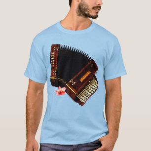 Accordion och Plumeria - Musical Instrument T Shirt