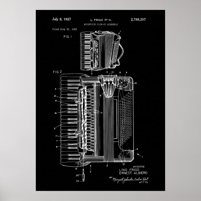 Accordion Patent Poster (Framsidan)