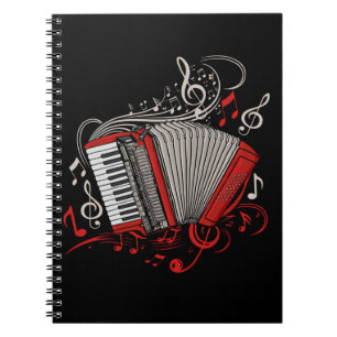 Accordion Player Gift Manar Folk Music Accordion Anteckningsbok