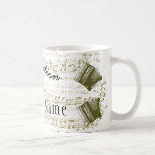 Accordion Player mugg 11 oz med ditt namn
