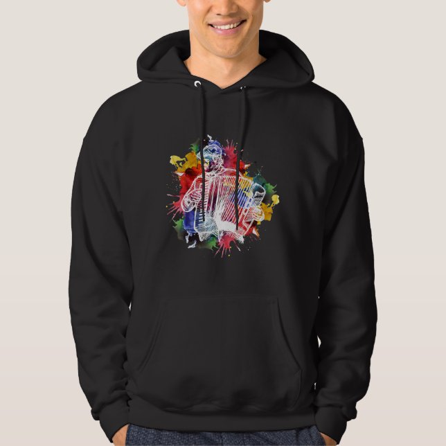 Accordion Player T Musician Tee Hoodie (Framsida)