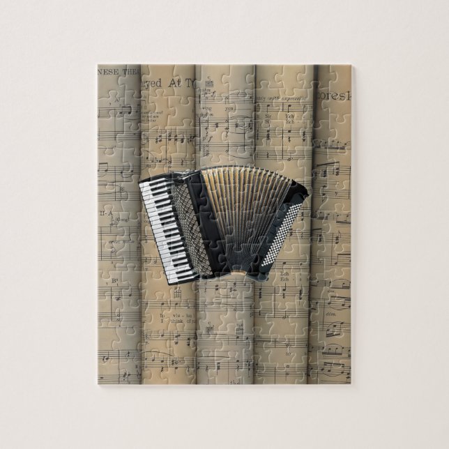 Accordion ~ Rolled Lakan Music Background ~ Music Pussel (Vertikal)