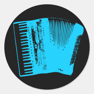 accordion runt klistermärke