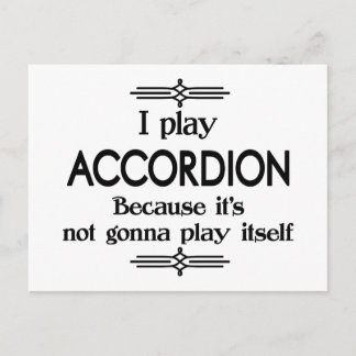 Accordion - Spela upp självunderhållande Deco Musi Vykort