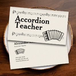 Accordion Teacher Visitkort