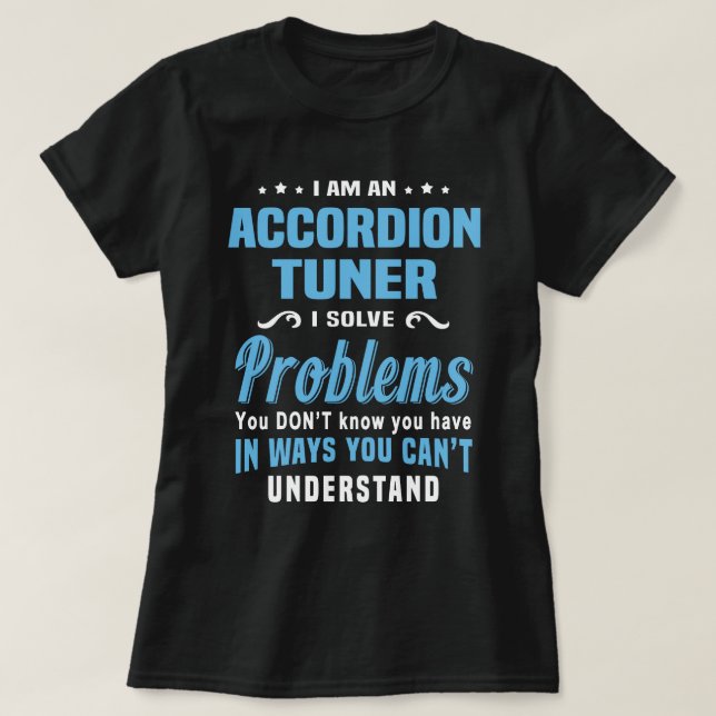 Accordion Tuner T Shirt (Design framsida)