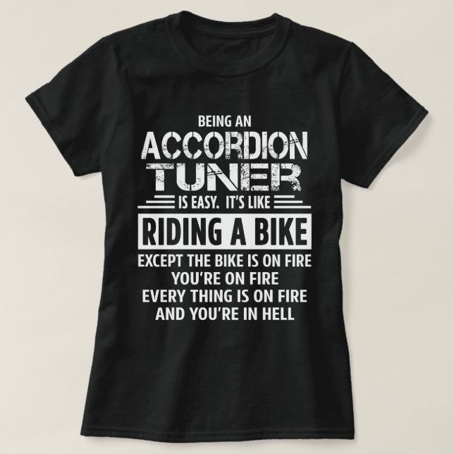 Accordion Tuner T Shirt (Design framsida)