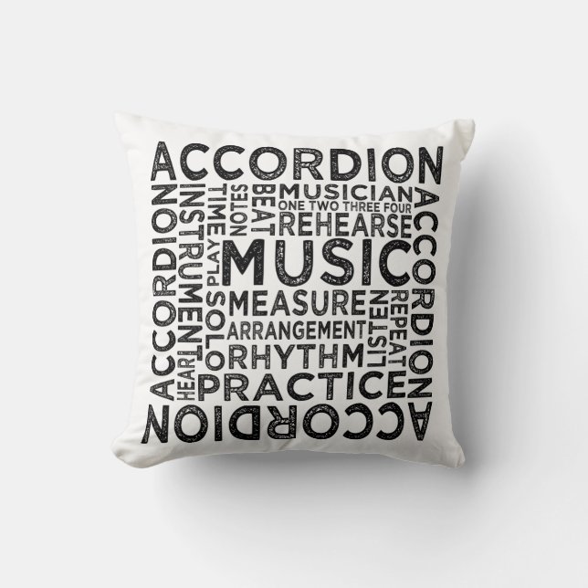 Accordion Typography Kudde (Framsida)