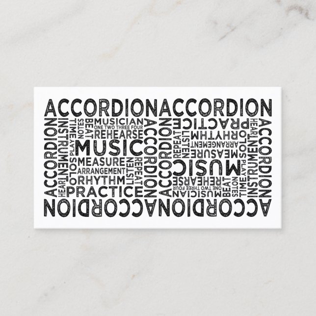Accordion Typography Visitkort (Framsida)