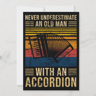 Accordion Underestimate Julkort