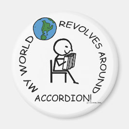 Accordion - World Revolves runt Magnet