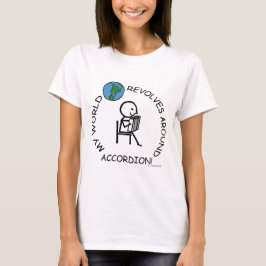 Accordion - World Revolves runt Tee Shirt