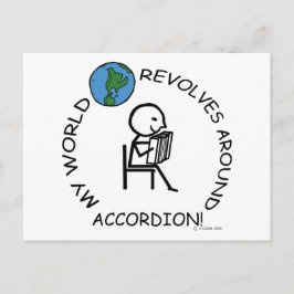 Accordion - World Revolves runt Vykort