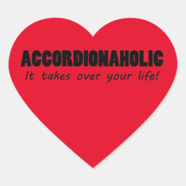 Accordionahol Life Heart Sticker Hjärtformat Klistermärke