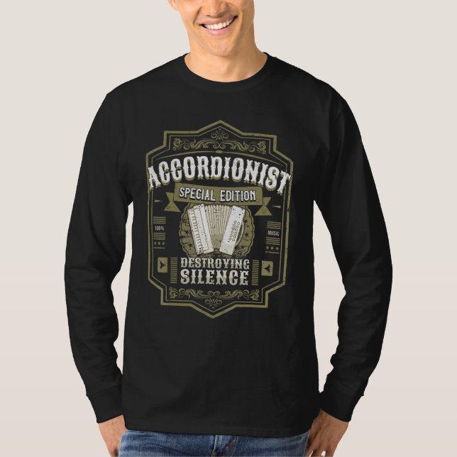 Accordionist Accordion Player Accordion, speciella T Shirt (Framsida)