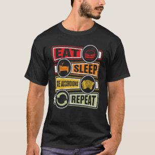 Accordionist som äter i viloläge gör att akkordion t shirt