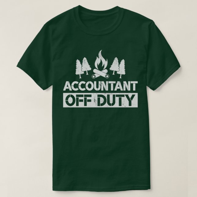 Account Off Duty Funny Camper Camping Älskare CPA T Shirt (Design framsida)