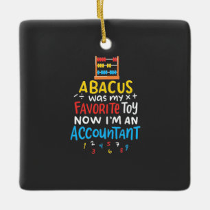 Accountant Abacus var min favorit Leksak Julgransprydnad Keramik