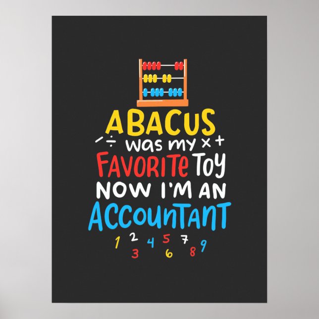 Accountant Abacus var min favorit Leksak Poster (Framsidan)