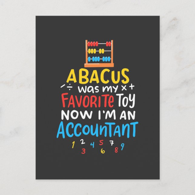 Accountant Abacus var min favorit Leksak Vykort (Framsida)