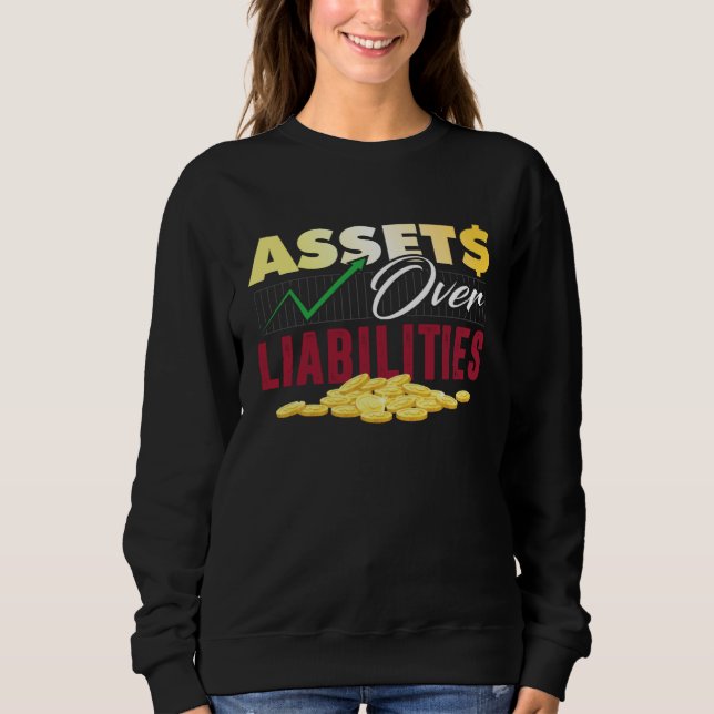 Accountant Accounting Trading Assets Over Liabilit T Shirt (Framsida)