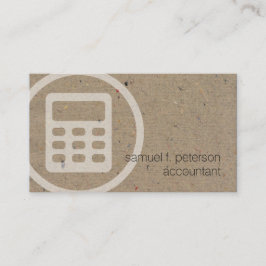 Accountant Bold Icon Natural Papprare Struktur Visitkort